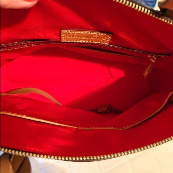 Dooney & Bourke Black and Tan Monogram Satchel - Picture 4 of 4